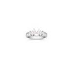 Marquise and Round Diamond Solitaire Engagement Ring Enhancer