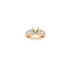 Princess Cut, Baguette, and Round Diamond Engagement Ring (3/4 ct. tw.)