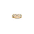 Round and Baguette Diamond Engagement Ring