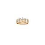 Round and Baguette Diamond Engagement Ring