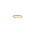 Diamond Contour Anniversary Band with Pave Setting