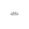 Three-Stone Round Diamond Engagement Ring in Platinum