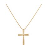 14k Yellow Gold Cross Pendant (18 in.)