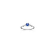 1/3 ct. t.w. Heart Shaped Sapphire and Diamond Ring