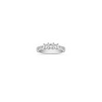 Princess Cut and Round Diamond Three-Stone Anniversary Band