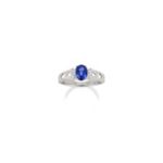 Oval Sapphire and Diamond Ring