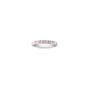 1/5 ct. t.w. Round Pink Sapphire and Diamond Anniversary Band