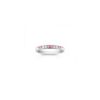 Round Pink Sapphire and Diamond Anniversary Band
