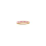 1/3 ct. t.w. Round Pink Sapphire and Diamond Anniversary Band