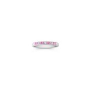 1/3 ct. t.w. Round Pink Sapphire and Diamond Anniversary Band