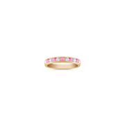 5/8 ct. t.w. Round Pink Sapphire and Diamond Anniversary Band