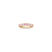 5/8 ct. t.w. Princess Cut Pink Sapphire and Diamond Anniversary Band
