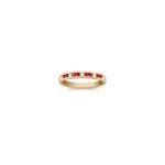 Round Ruby and Diamond Anniversary Band