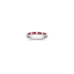 Round Ruby and Diamond Anniversary Band