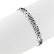 Stainless Steel and 14k Yellow Gold Bracelet (8)