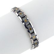 Titanium and 14k Yellow Gold Bracelet (8)