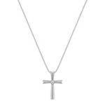 Round Diamond Cross Pendant (18 in.)