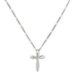 Round Diamond Cross Pendant (18 in.)