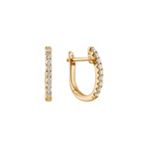 Round Diamond Hoop Earrings