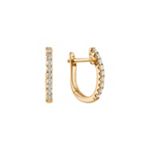 Round Diamond Hoop Earrings