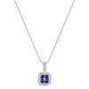 Round Sapphire and Diamond Pendant (18)