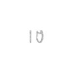 Round Diamond Hoop Earrings