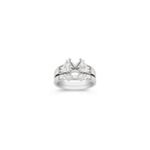 Round and Baguette Diamond Wedding Set