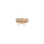 14k Two-Tone Gold Wedding Band (6mm)