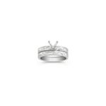 Vintage Solitaire White Gold Wedding Set