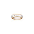 14k Two-Tone Gold Wedding Band (6mm)