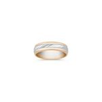 14k Two-Tone Gold Wedding Band (6mm)