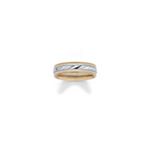 14k Two-Tone Gold Wedding Band (6mm)