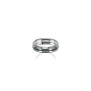 Tungsten and 18k White Gold Wedding Band (6mm)