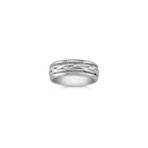 14k White Gold Wedding Band (8mm)
