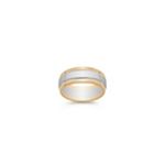 14k Two-Tone Gold Wedding Band (8mm)
