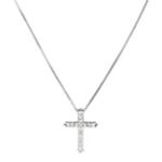 Round Diamond Cross Pendant (18 in.)