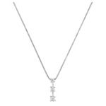 Round Diamond Three-Stone Pendant (18 in.)