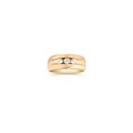 Round Diamond Wedding Band