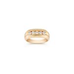 Round Diamond Wedding Band