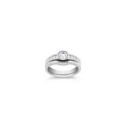 5/8 ct. t.w. Round and Princess Cut Diamond Wedding Set