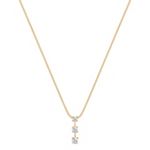 Round Diamond Three-Stone Pendant (18 in.)