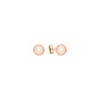 7mm Peach Cultured Freshwater Pearl Solitaire Earrings