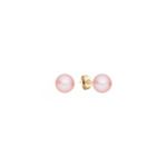 7mm Pink Cultured Freshwater Pearl Solitaire Earrings