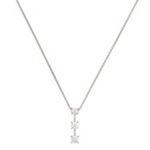 Round Diamond Three-Stone Pendant (18 in.)