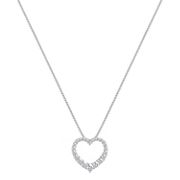 1/2 ct. t.w. Round Diamond Heart Pendant (18”)