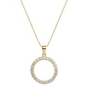 3/4 ct. t.w. Round Diamond Circle Pendant (18)