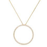 3/4 ct. t.w. Round Diamond Circle Pendant (18)