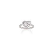 1 ct. t.w. Princess Cut and Round Diamond Heart Ring