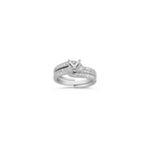 Round Diamond Wedding Set in Platinum