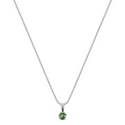 5/8 ct. t.w. Round Green Sapphire Pendant (18”)